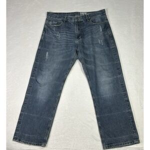 Sean John Jeans Mens 36x30 Baggy Medium Wash Relaxed Hamilton Distressed Vintage